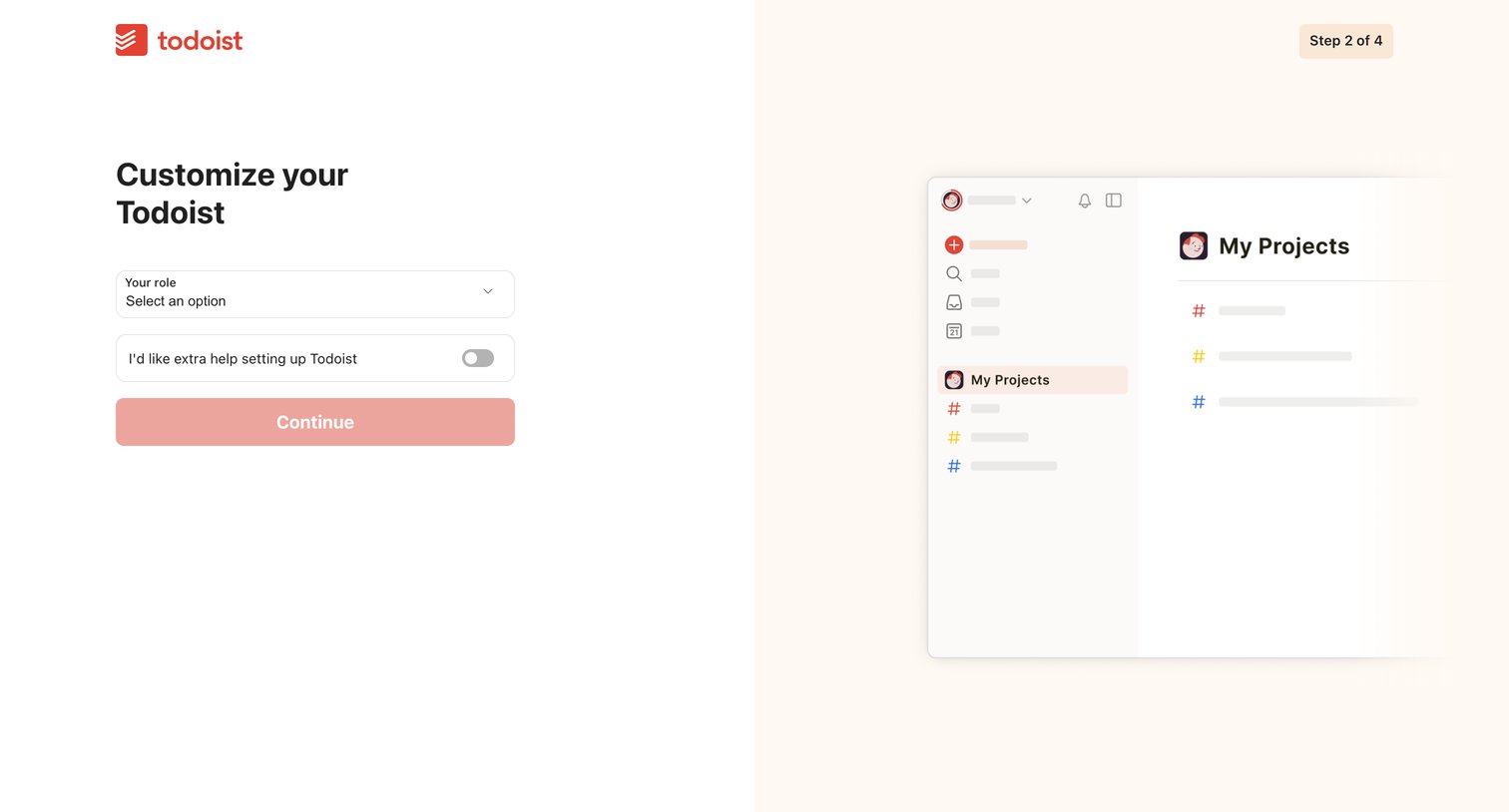 Todoist screen