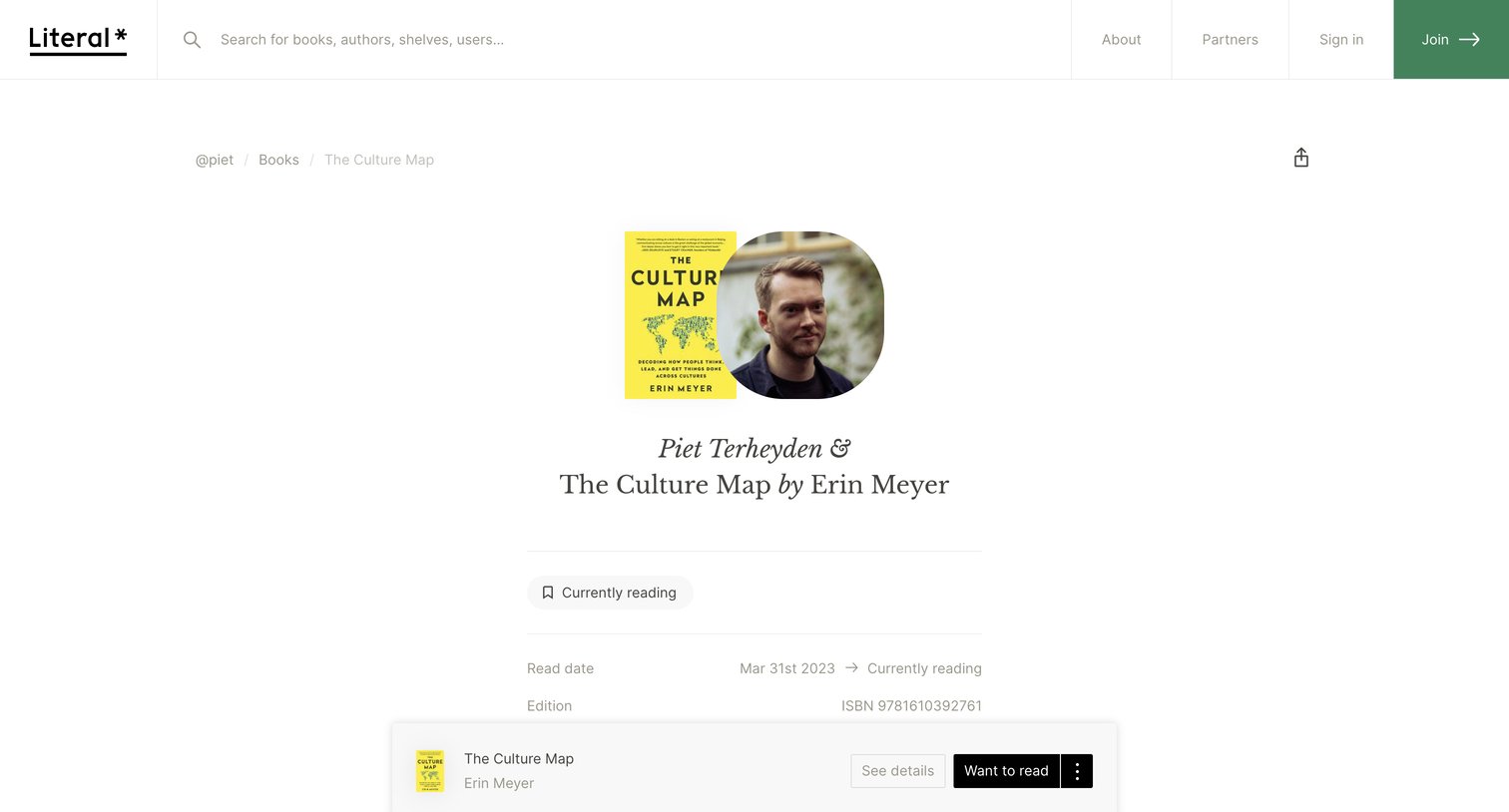 Literal - The Culture Map | Piet Terheyden  Literal screen