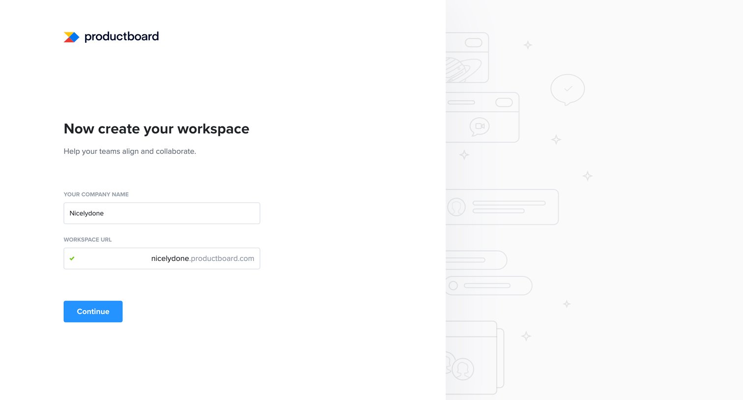 Productboard - Productboard – Welcome screen