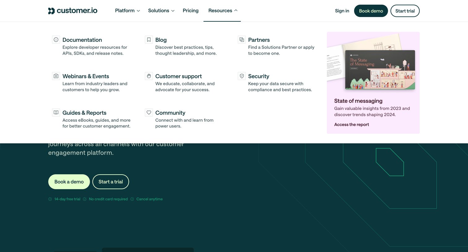 Customer.io - Customer.io Platform Automation, Data, Content Creation screen
