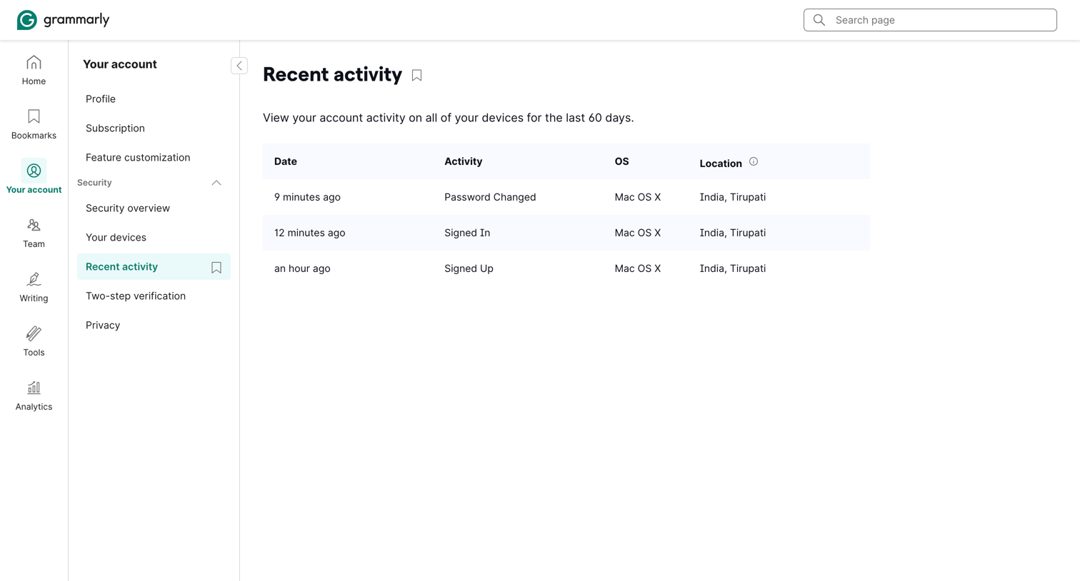 Account | Grammarly from Grammarly