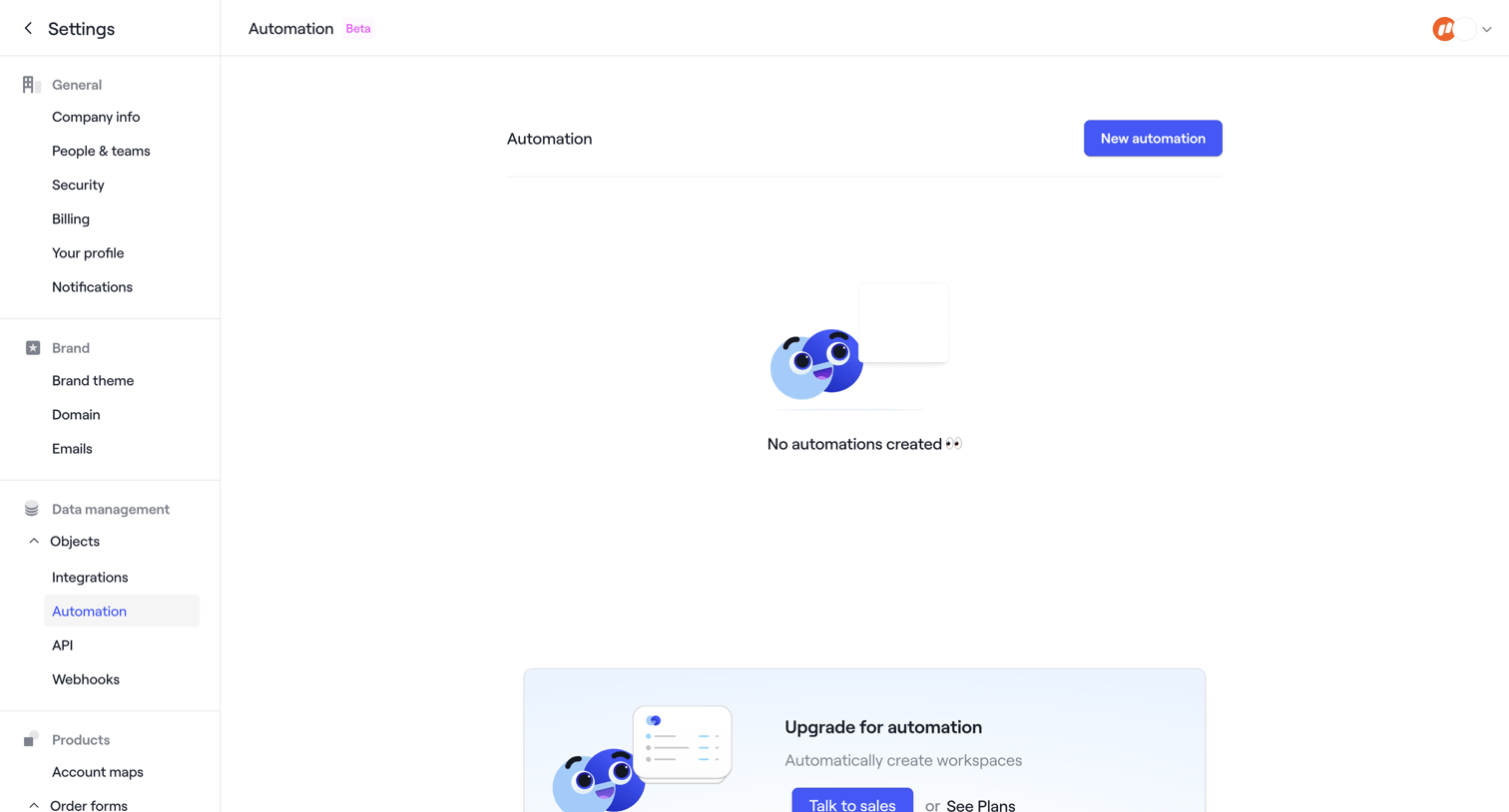 Dock - Automation Rules · Dock screen