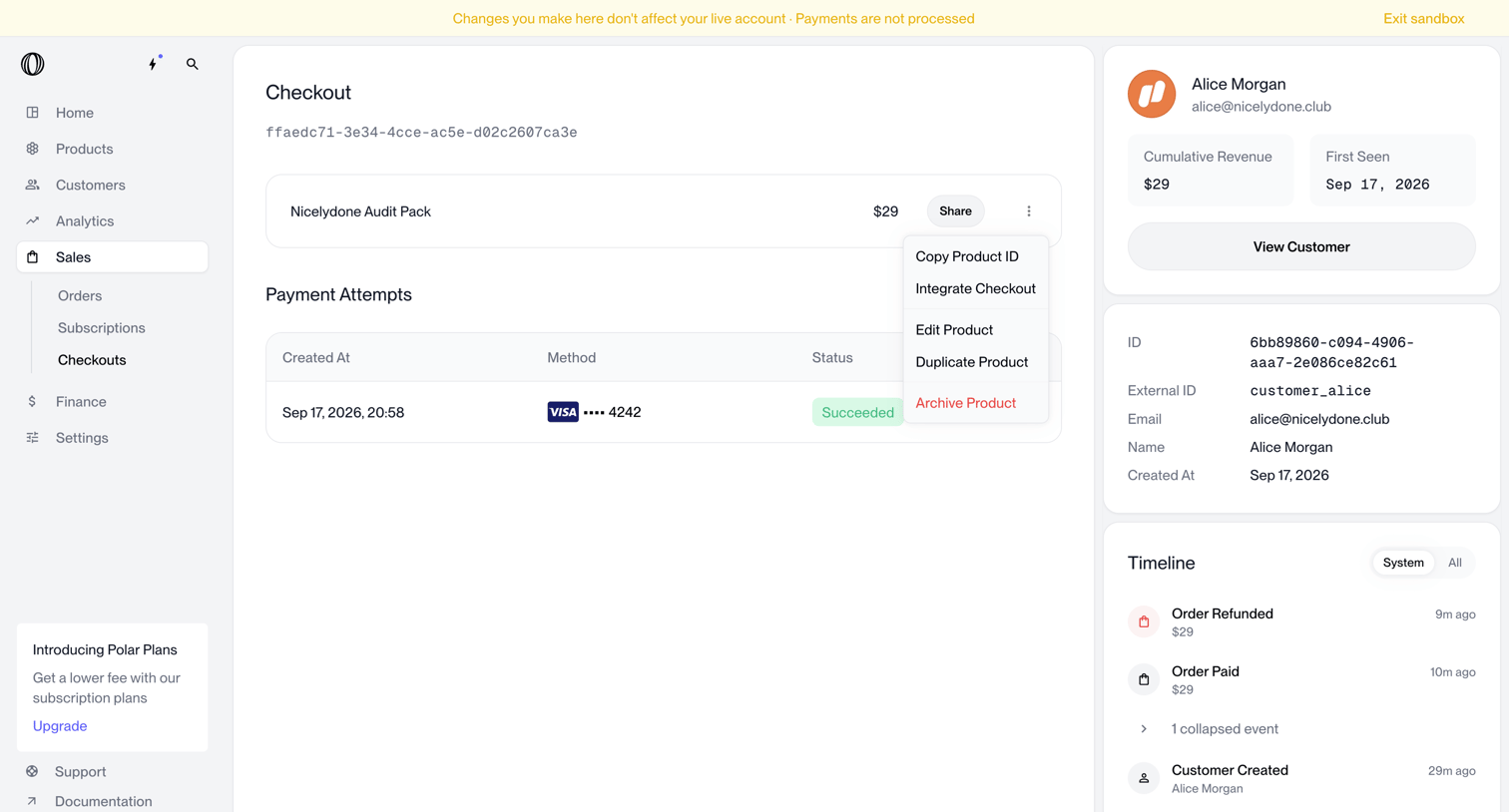 Polar - Checkout | Nicelydone | Polar screen