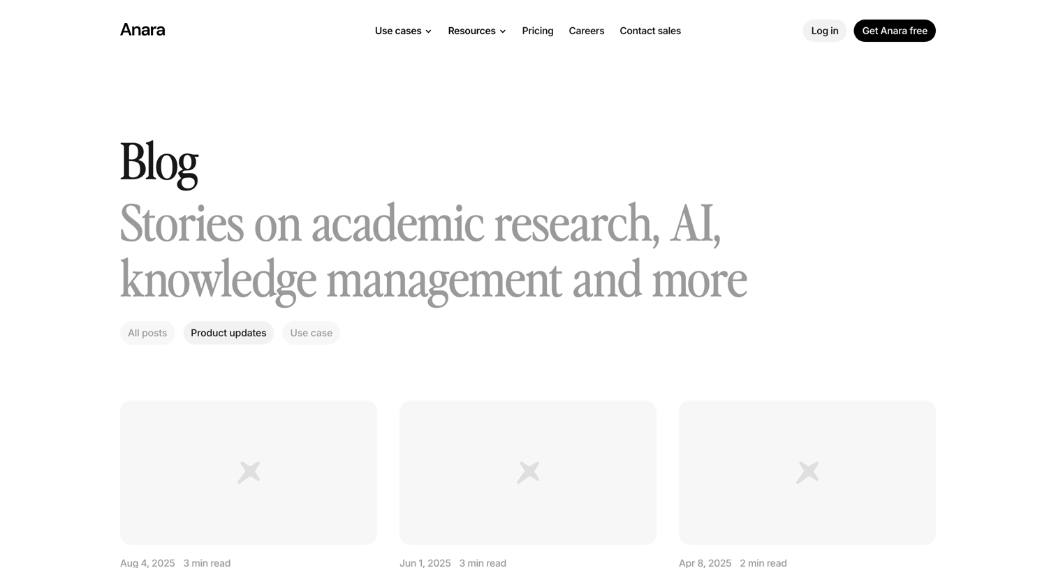 Anara - Research Productivity And AI Tools for Academics  Anara Blog screen