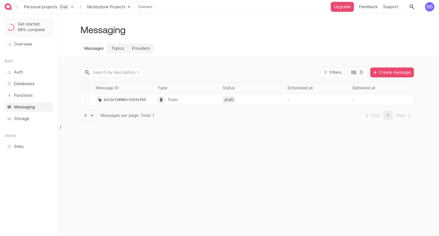 Message - Appwrite from Appwrite