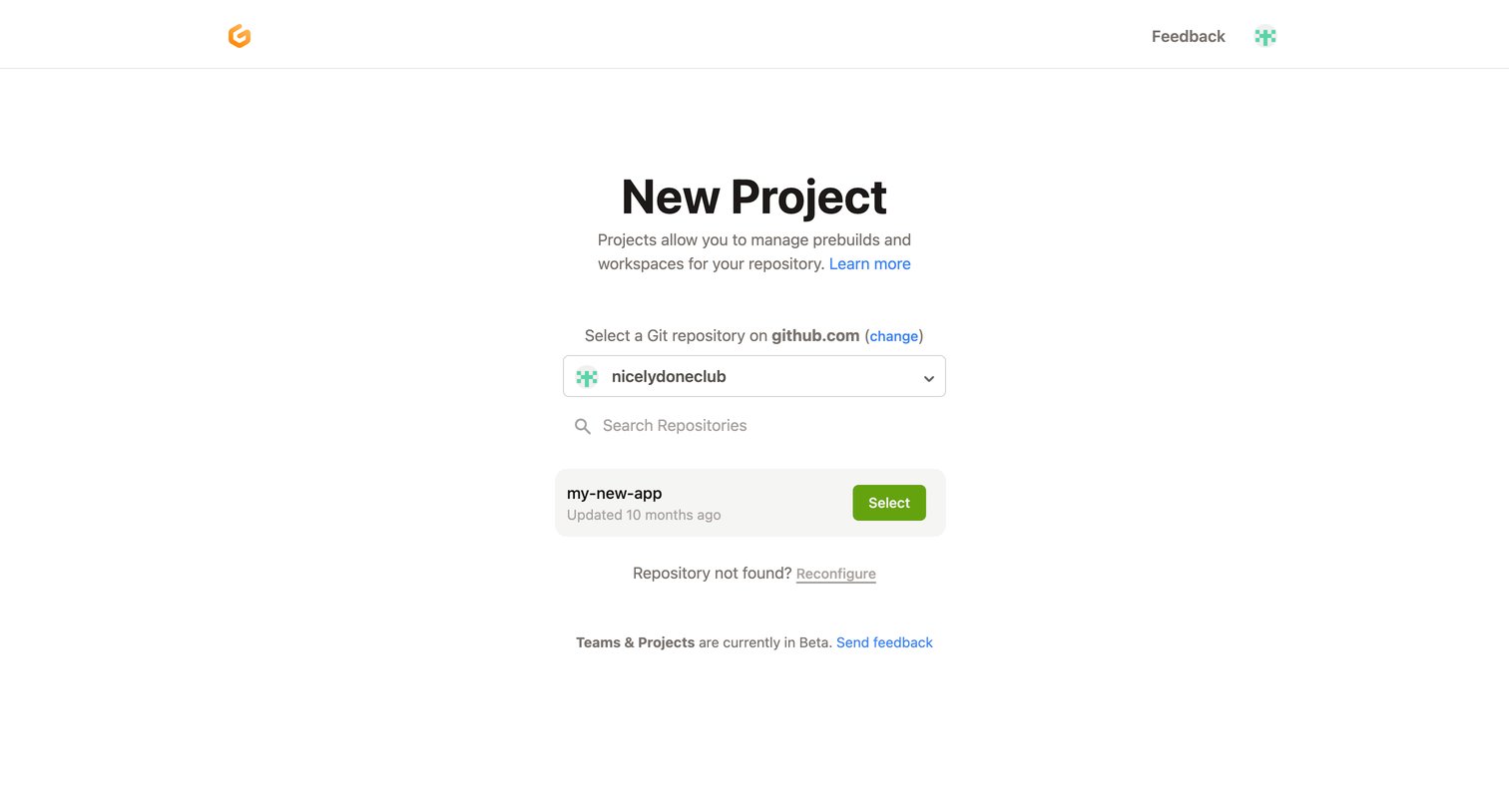 Dashboard — Gitpod from Gitpod