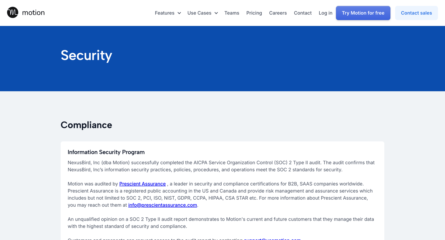 Motion - Motion | Security screen