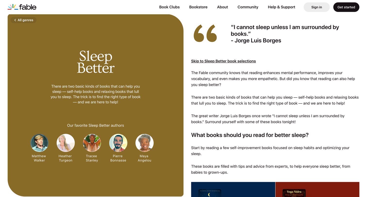 Fable - Sleep Better Books | Book Recommendations - Fable  Stories for eve screen