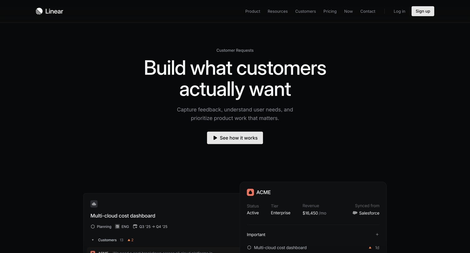 Linear - Customer Requests – Linear screen