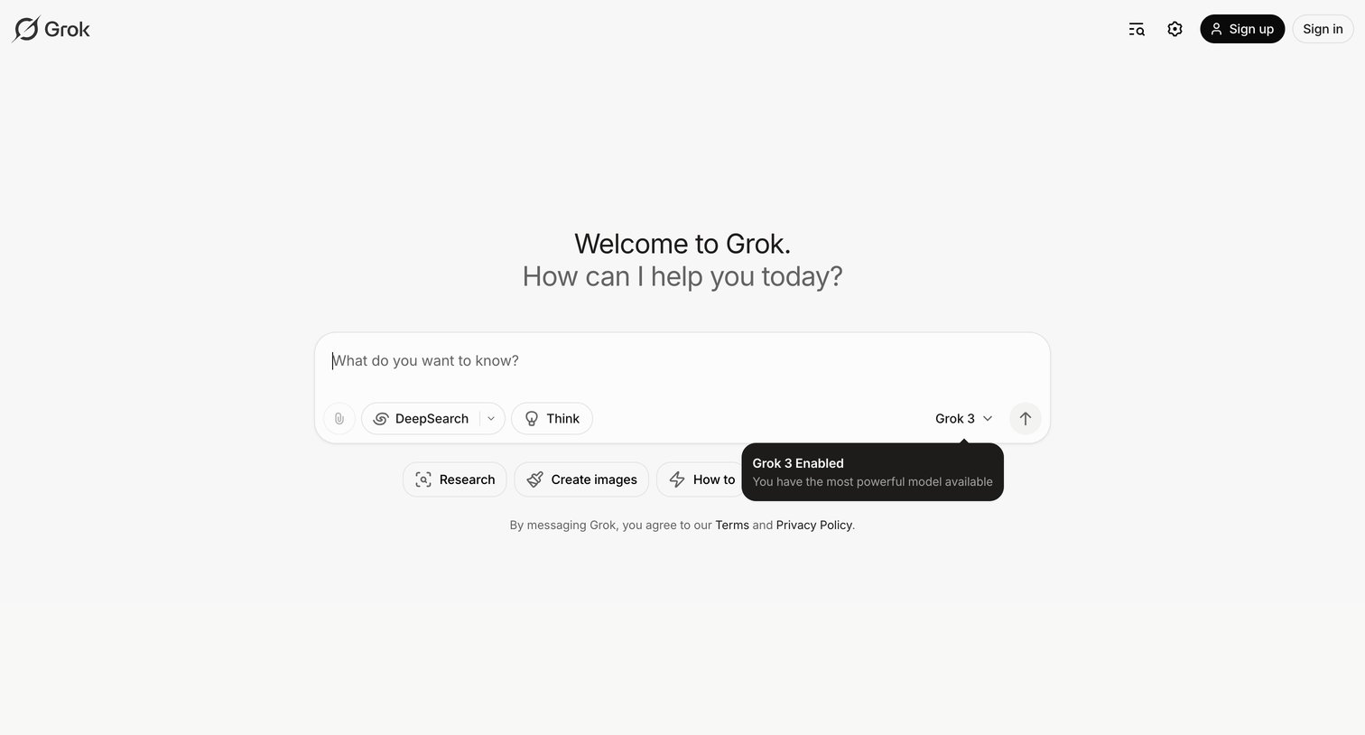 Grok screen
