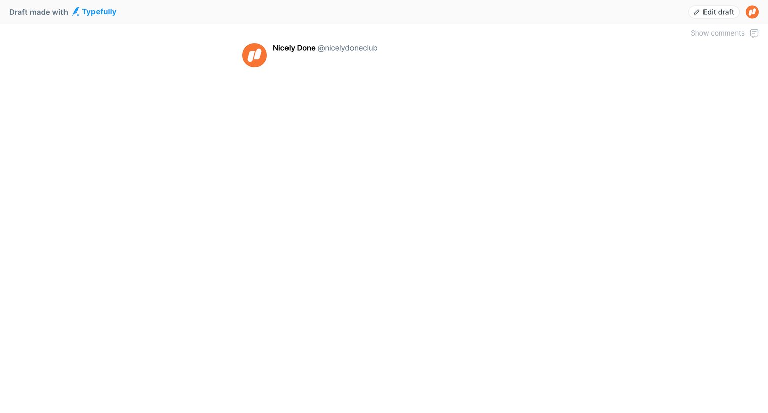 Typefully - Draft by Nicely Done | Typefully screen