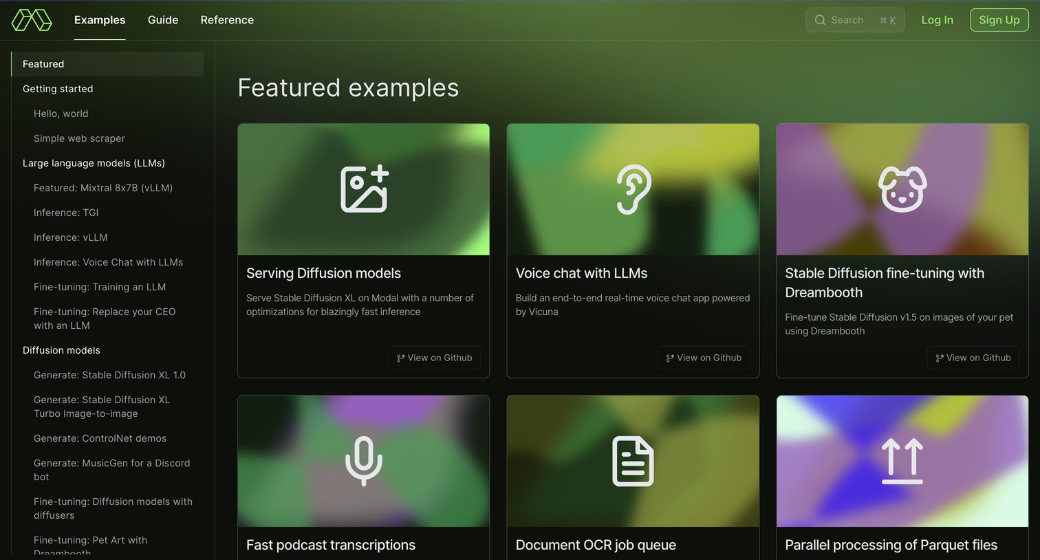 Modal screen