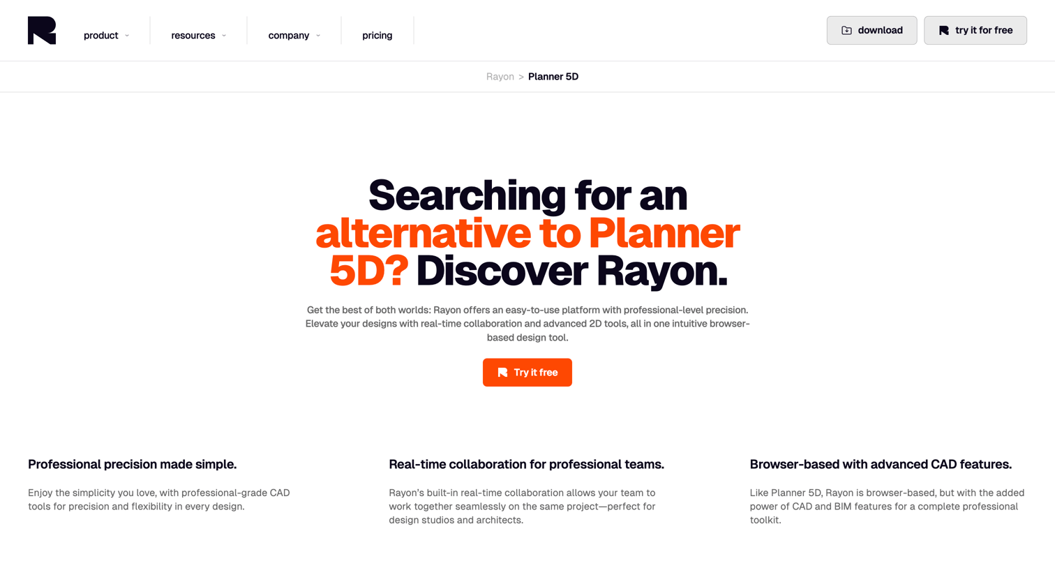 Rayon - Planner 5D Alternative | Professional CAD Tools Made Simple Rayon screen