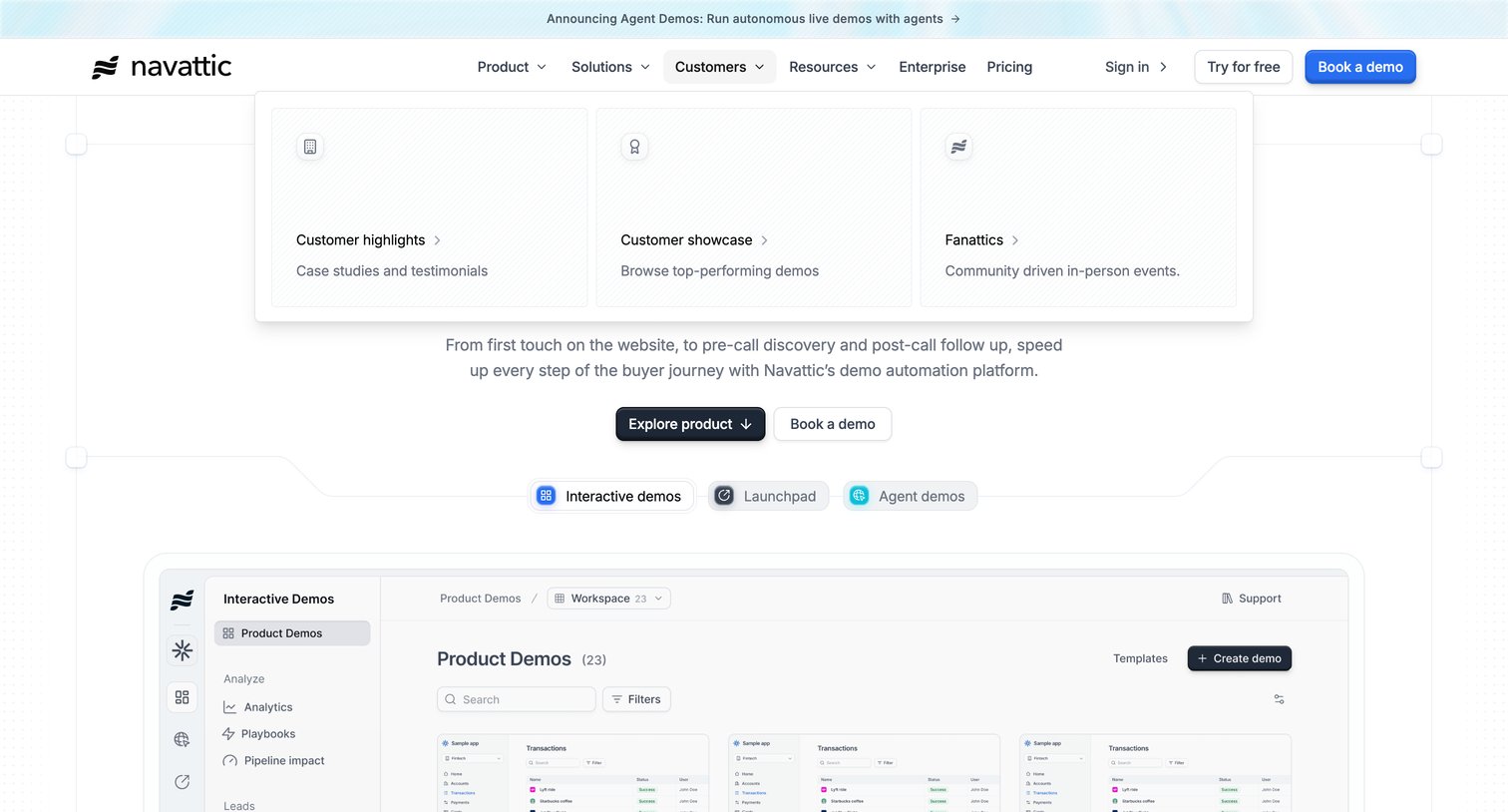 Navattic - Navattic Interactive Product Demo Software screen