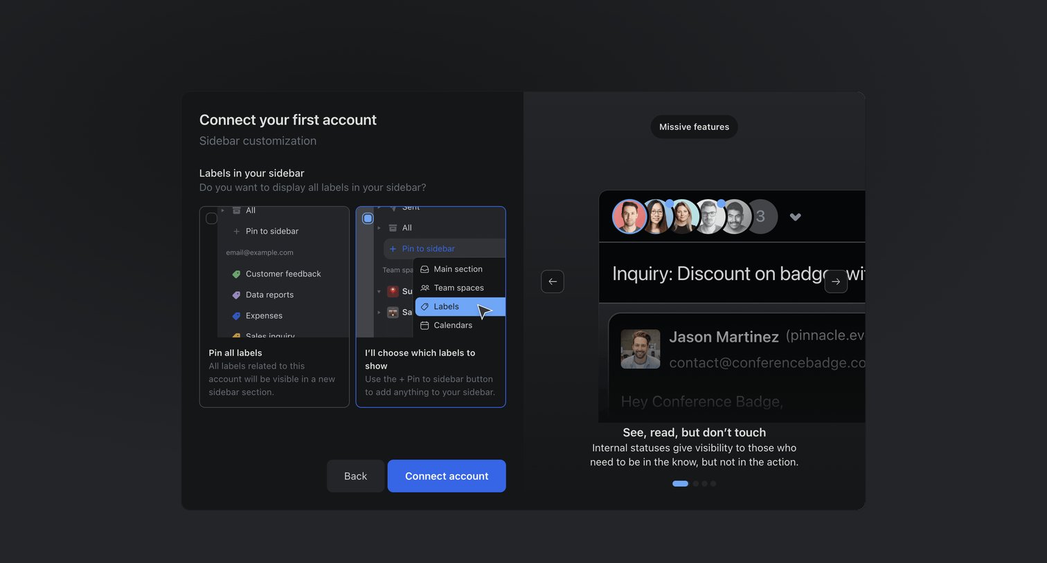 Missive - Inbox screen