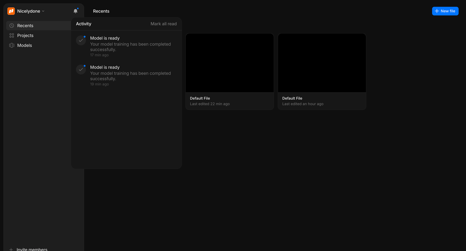 Morphic - Dashboard - Morphic Studio screen