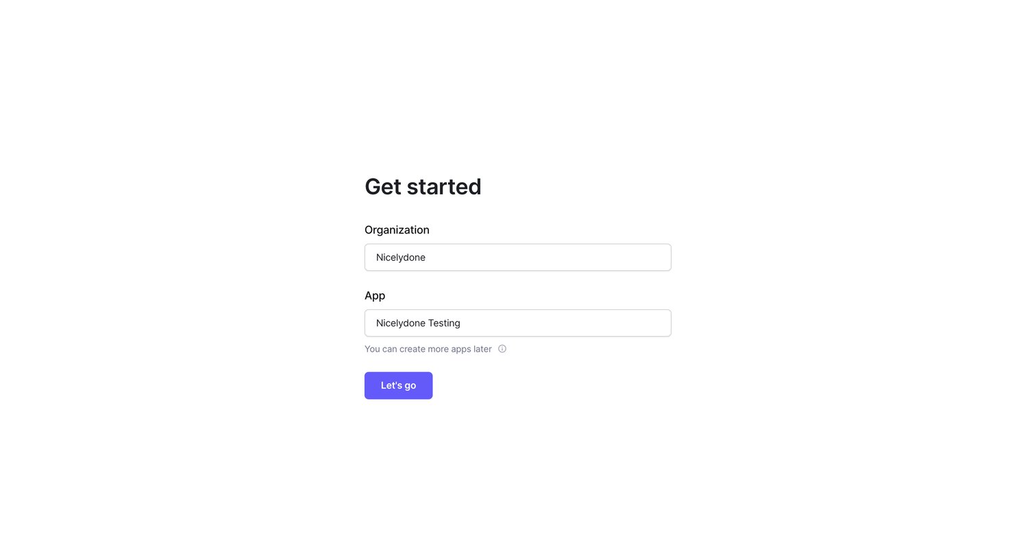 Bucket - Get Started screen