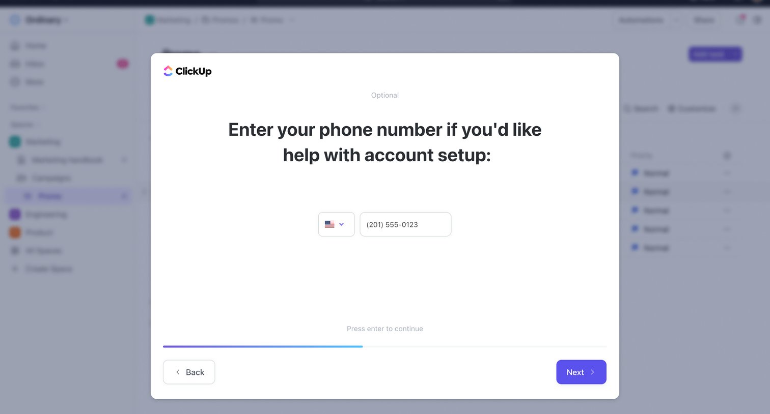 ClickUp - Onboarding | ClickUp screen
