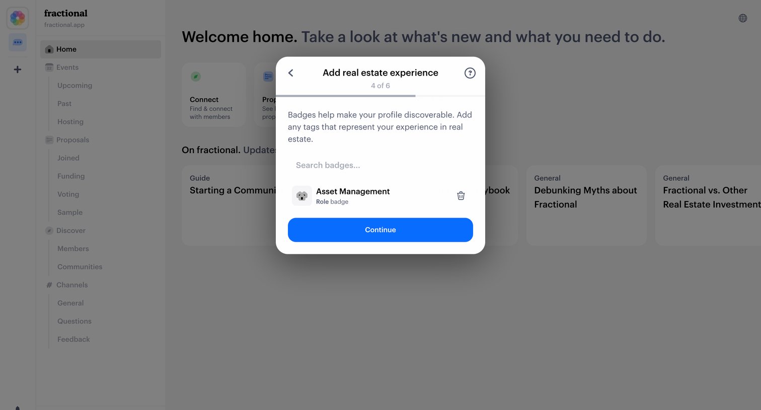 Fractional - Fractional ownership of investment properties screen