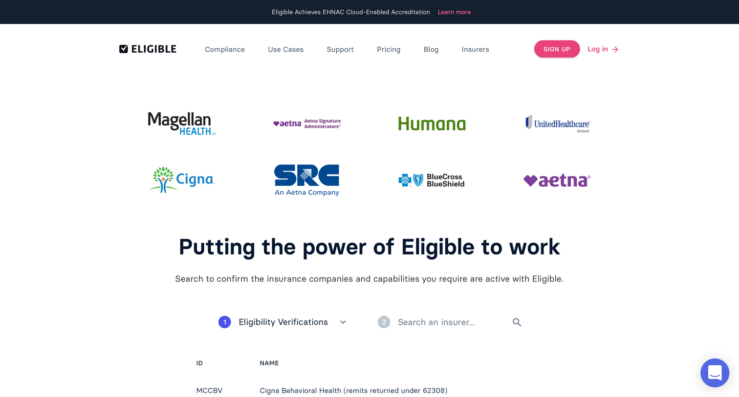 Eligible - Partner program / Affiliation screen