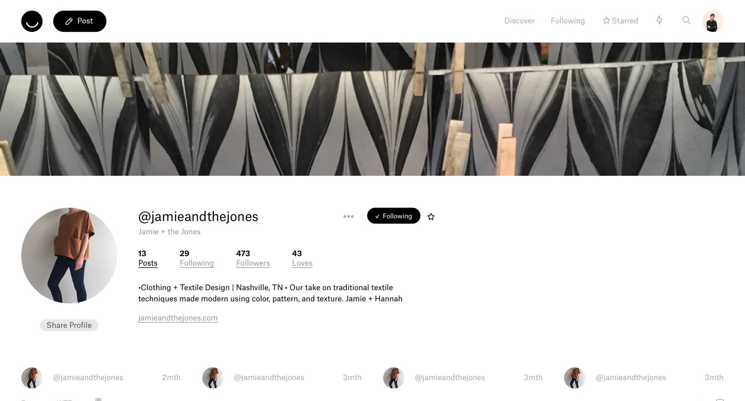 Profile from Ello