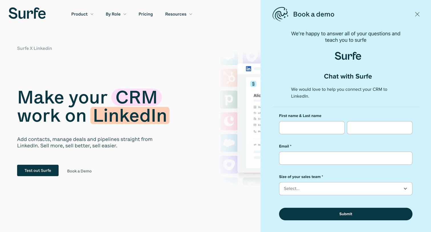 Surfe - Surfe and LinkedIn | SURFE screen