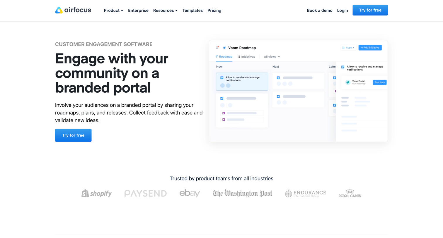 Airfocus - Customer Engagement Software | airfocus screen