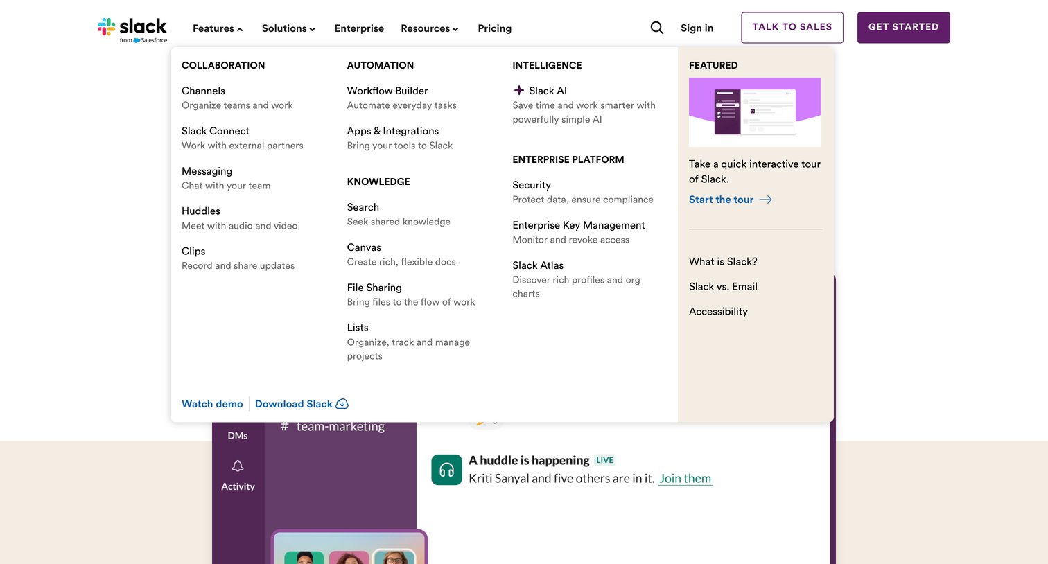 Slack - Slack is your productivity platform | Slack screen
