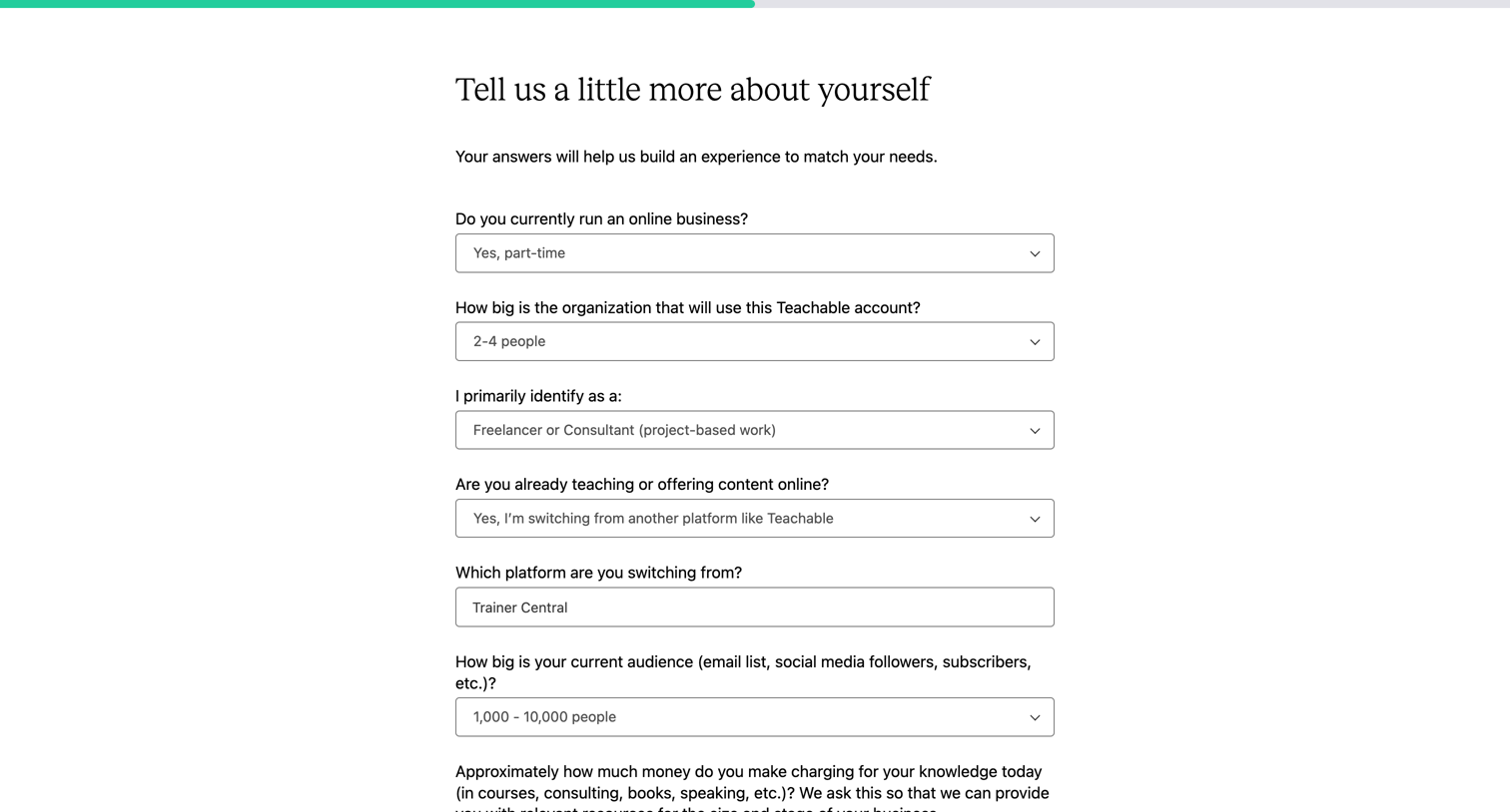 Teachable - Admin | Teachable screen
