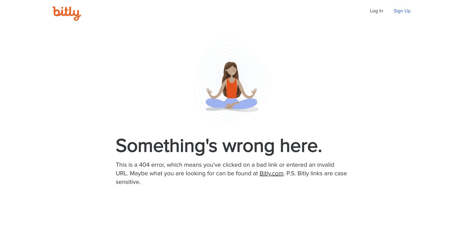 Bitly - Bitly | Page Not Found 404 screen