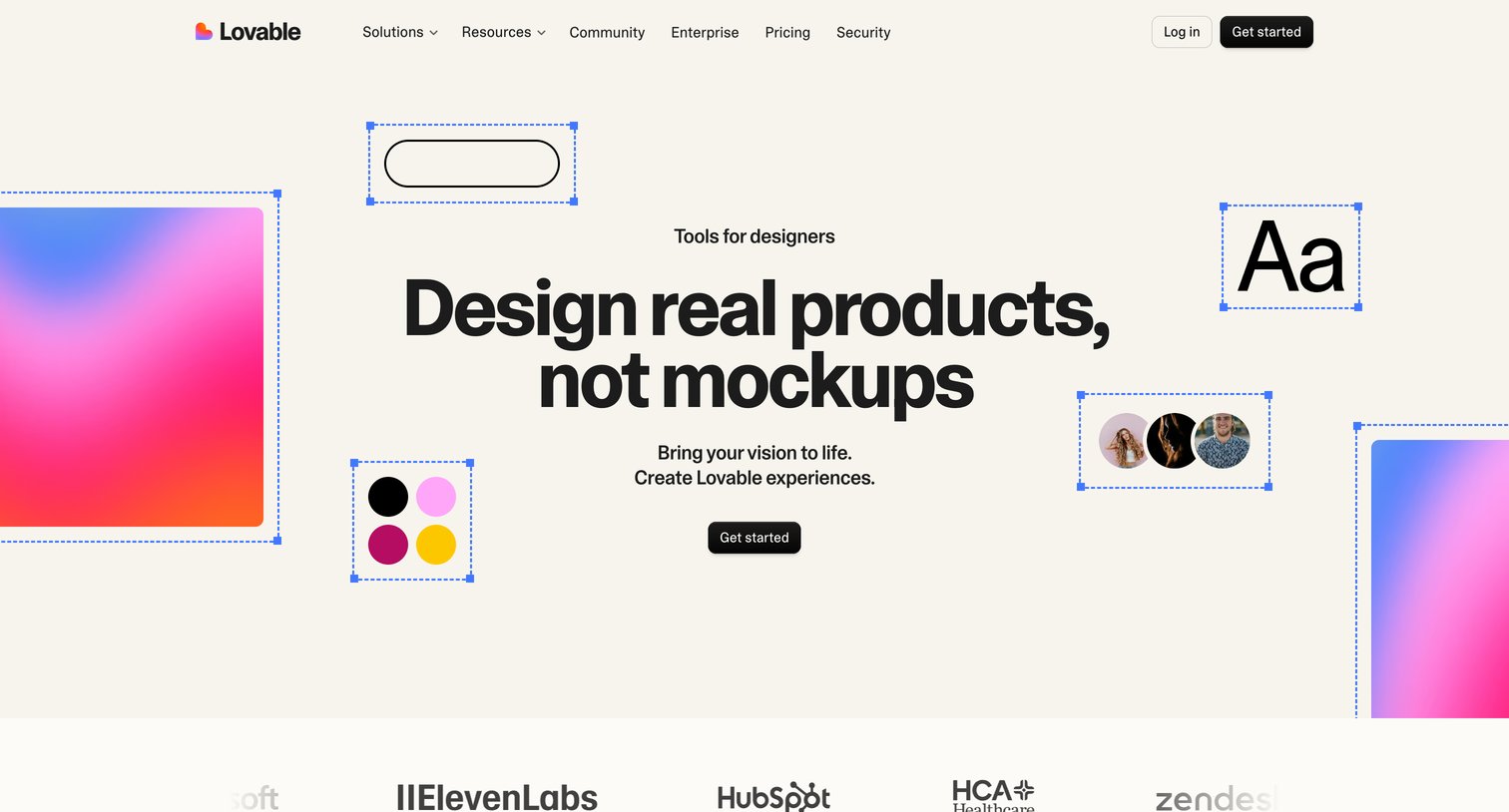 Lovable - AI Tools for Designers  Best No-Code App Builder for Designers  Lovable screen