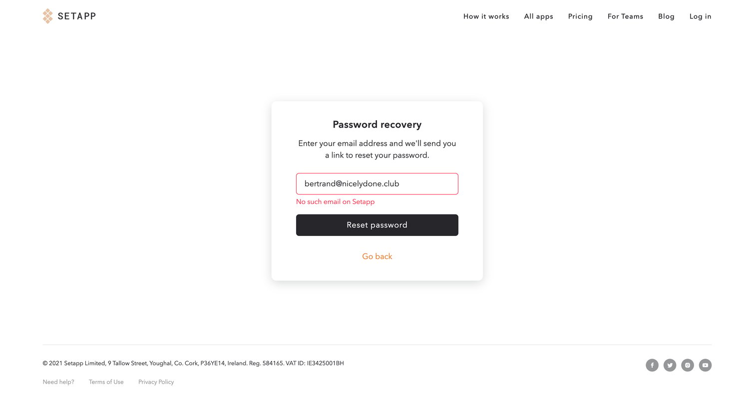 Setapp - Setapp | Personal User Account screen