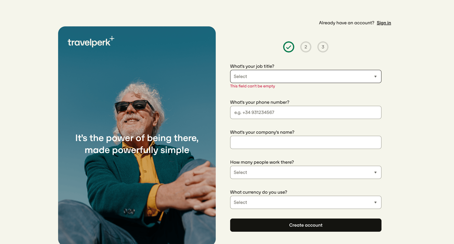 Travelperk - TravelPerk screen