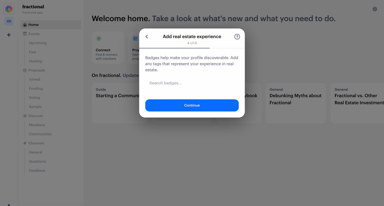 Fractional - Fractional ownership of investment properties screen