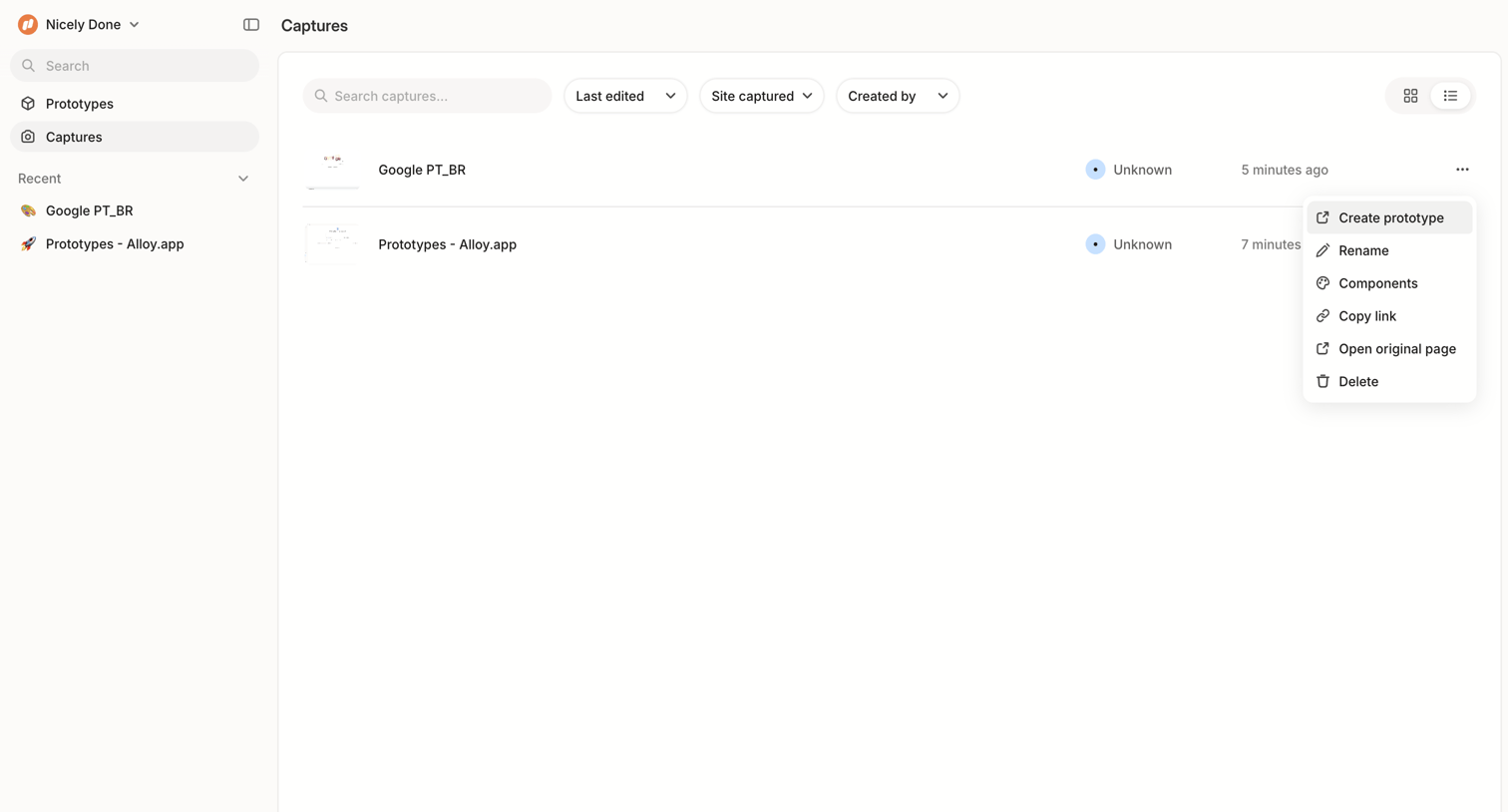 Alloy - Captures screen
