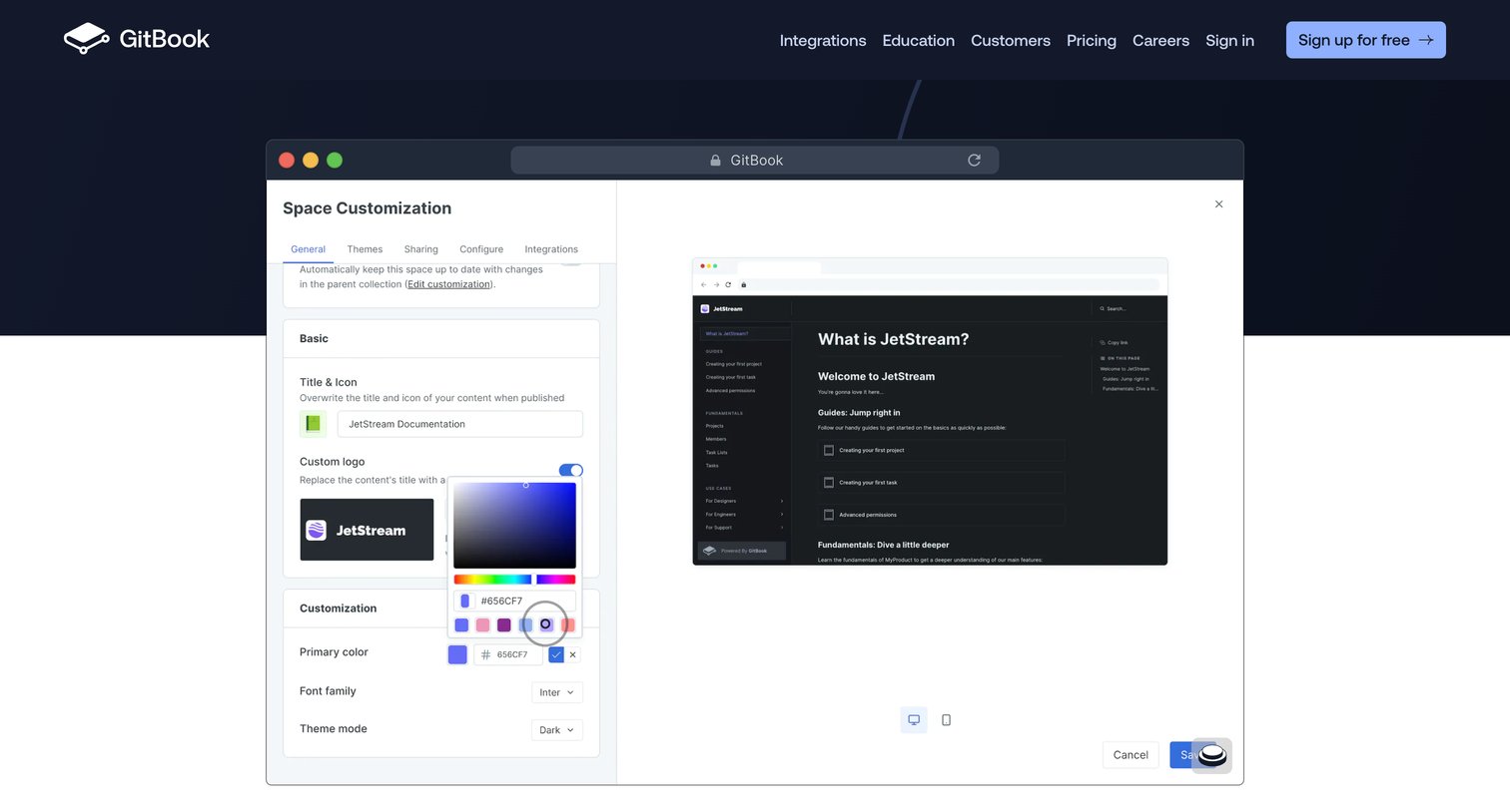 Gitbook - GitBook - Where technical teams document. screen