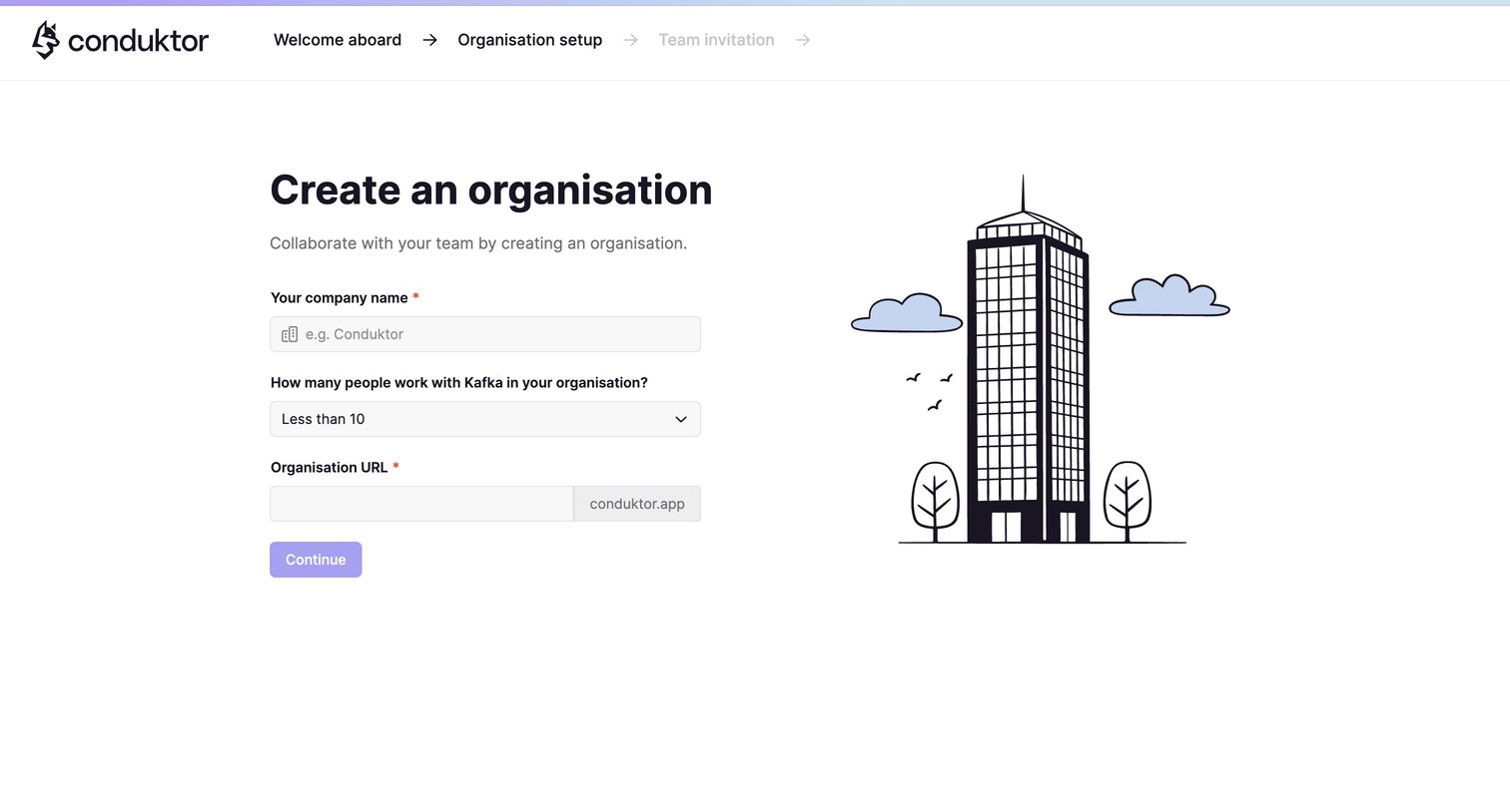 Conduktor - Conduktor Signup screen