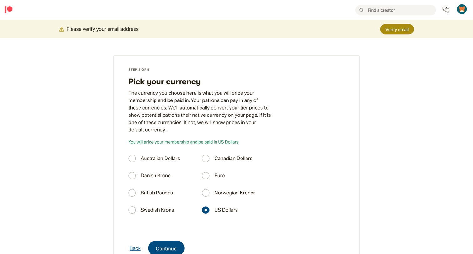 Patreon - Create on Patreon | Patreon screen