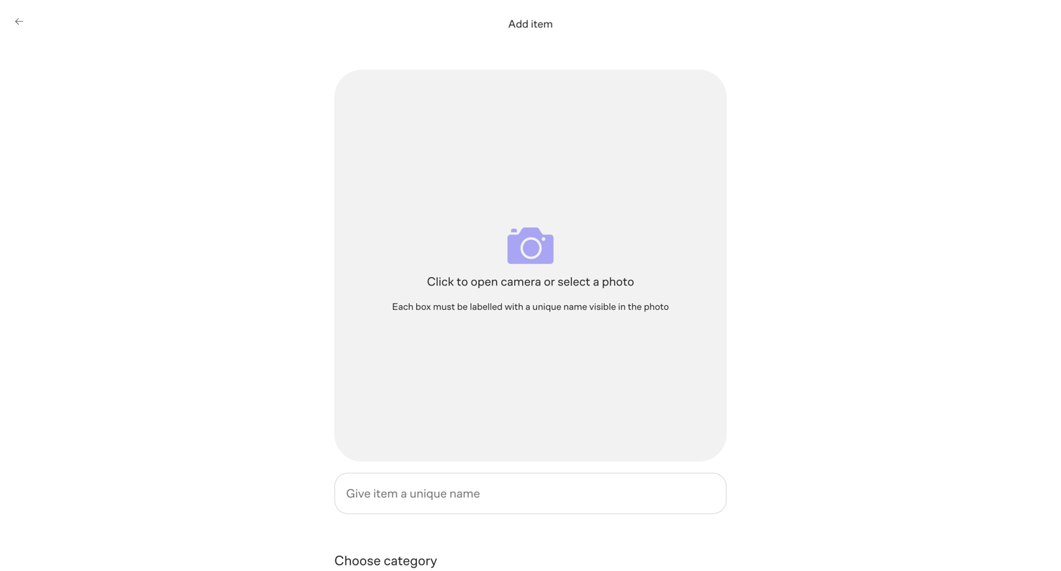 Wanda - Space - Add item – Wanda screen