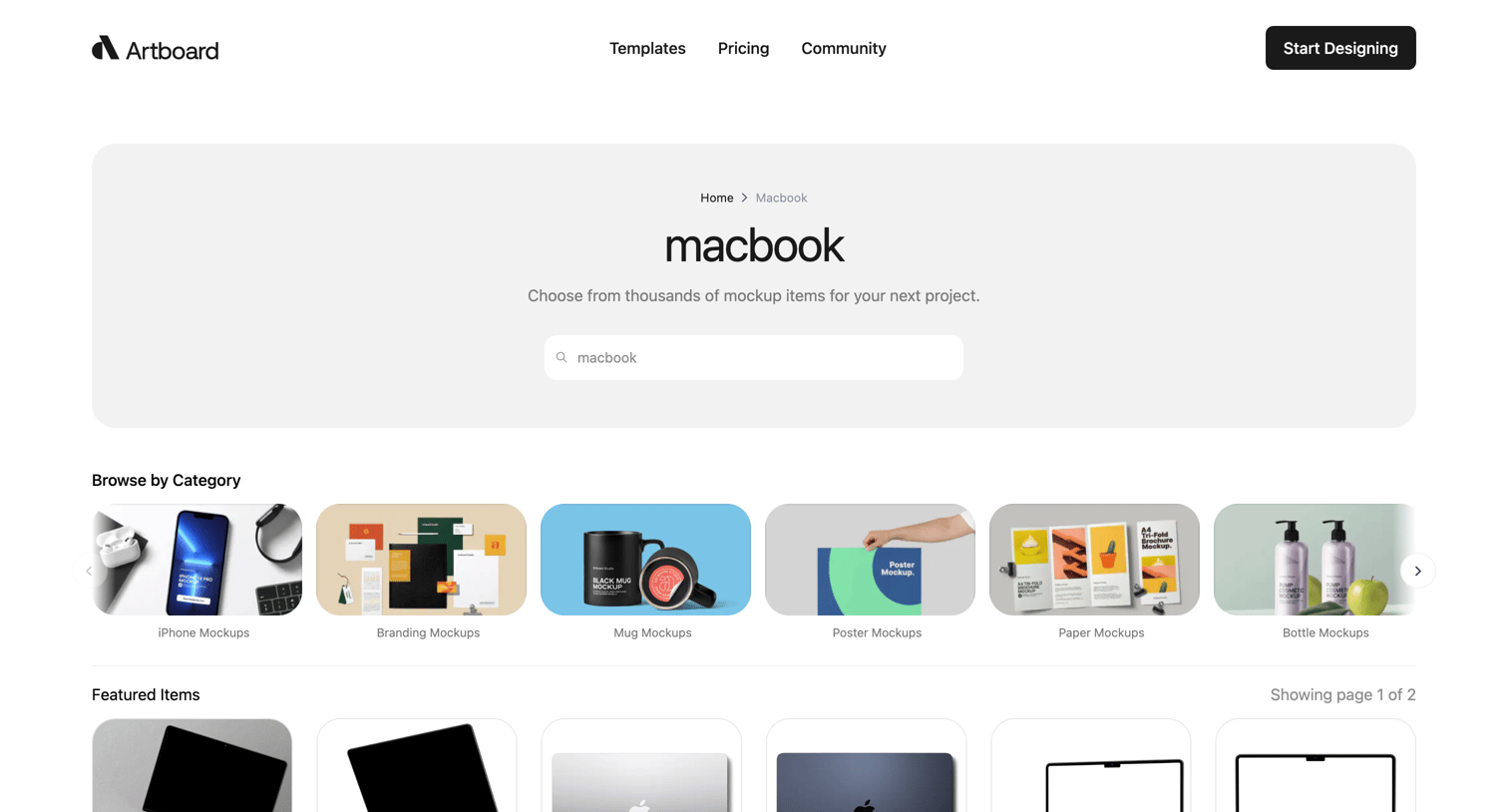 Artboard Studio - Mockup Items - Artboard Studio screen