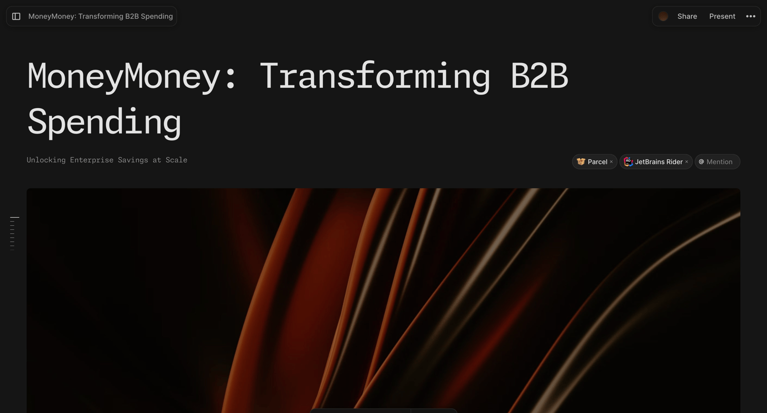 Chronicle - MoneyMoney: Transforming B2B Spending screen