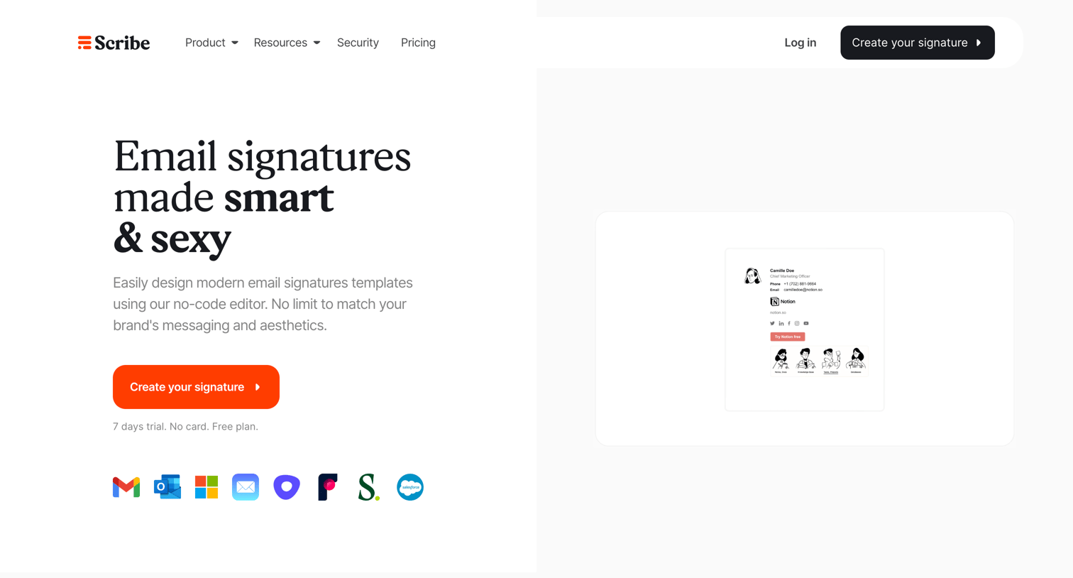 Scribe - Scribe - Email signatures made smart | sexy screen
