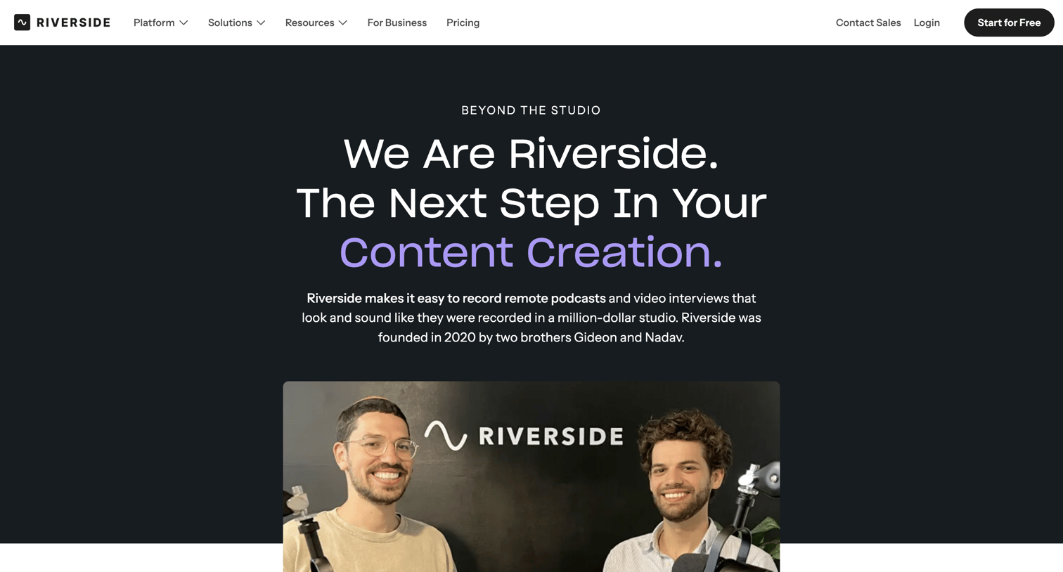 Riverside - Riverside (formerly Riverside.fm) - About screen