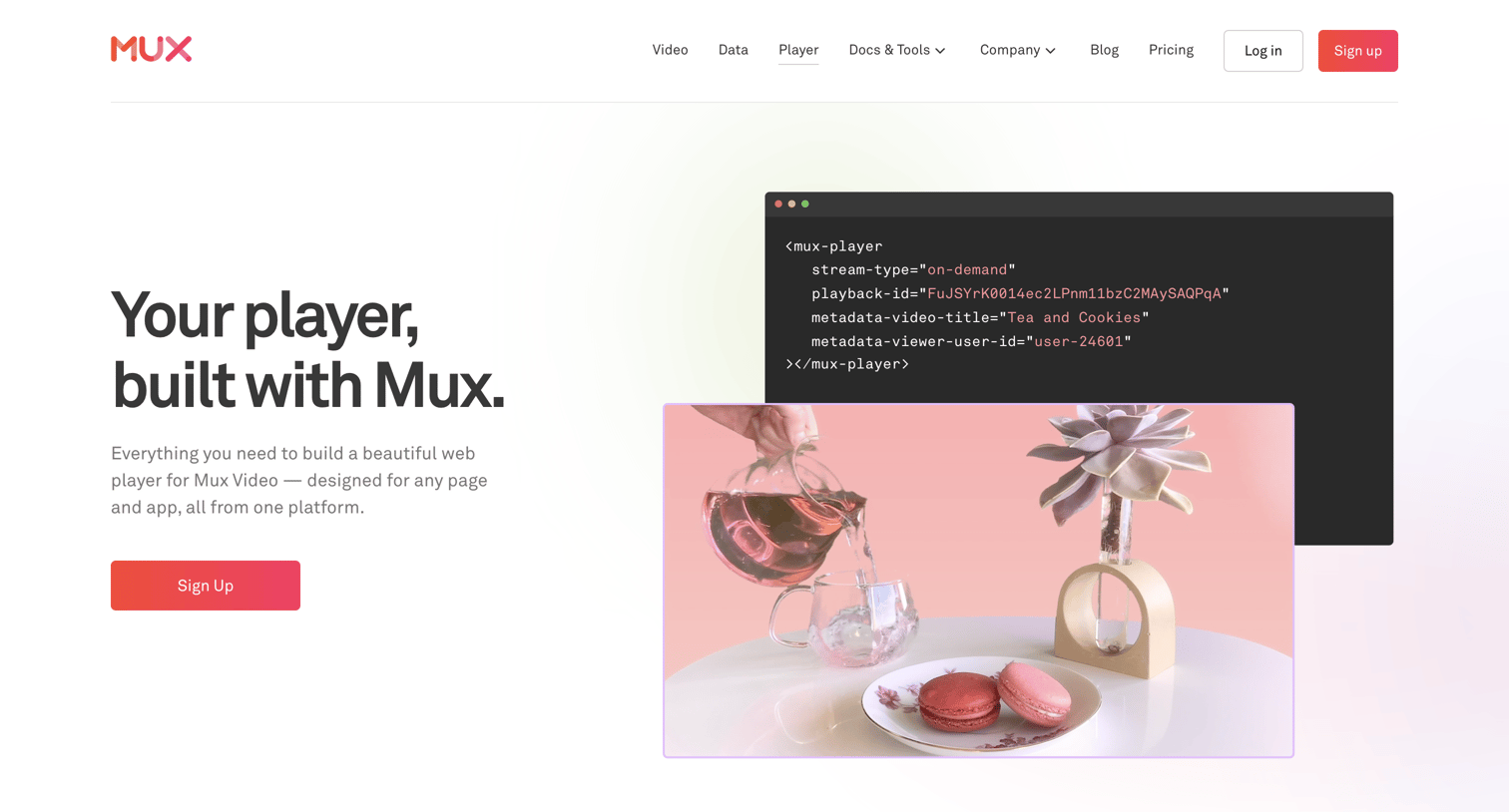 Mux - Mux Player | Mux screen