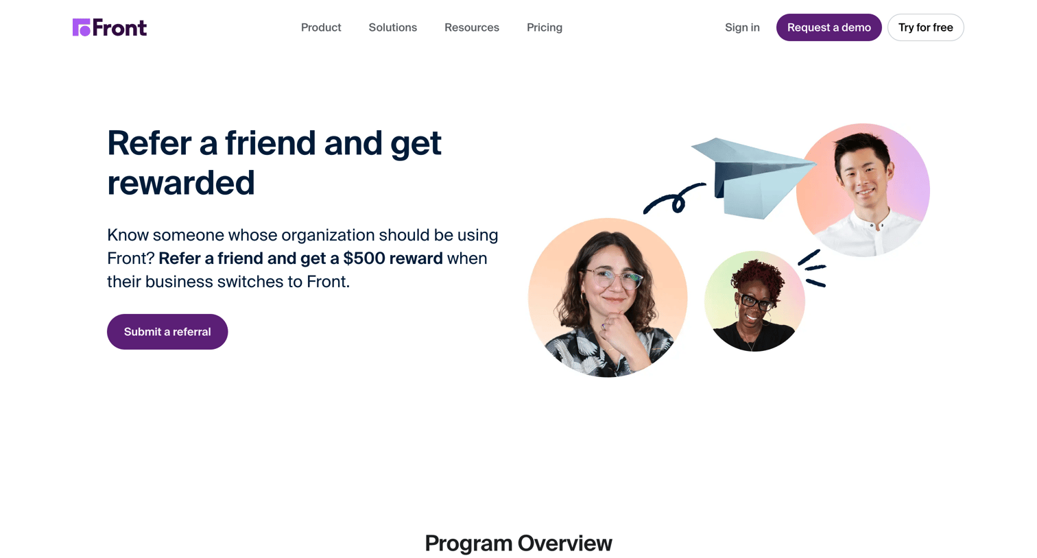 Customer Referral | Front from Front