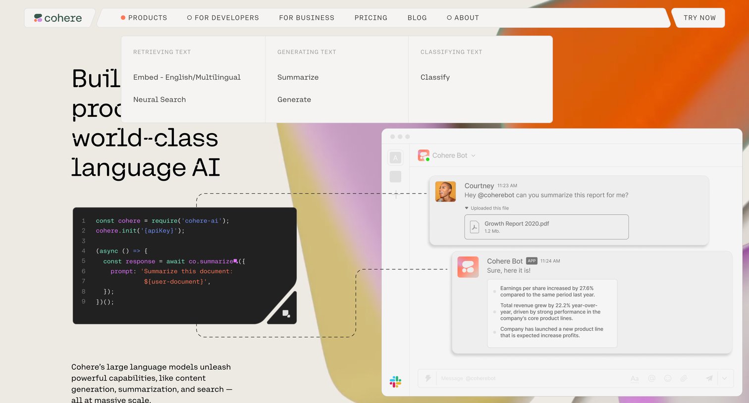 Cohere - Cohere | Building the Future of AI screen