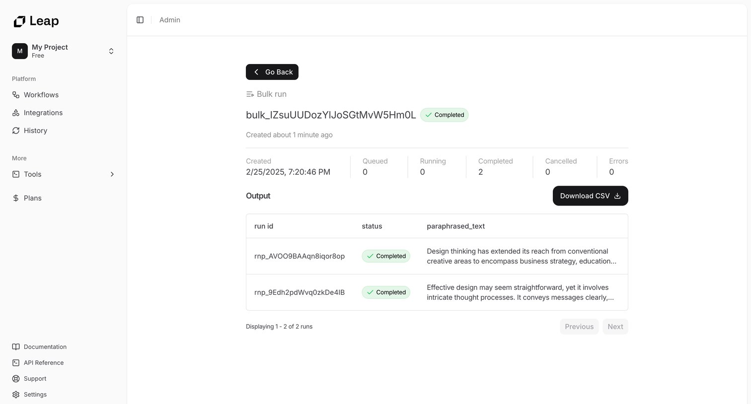 Leap - Leap AI | Automate any workflow with AI screen