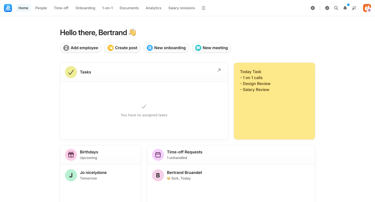 Aboard - Dashboard | Aboard screen