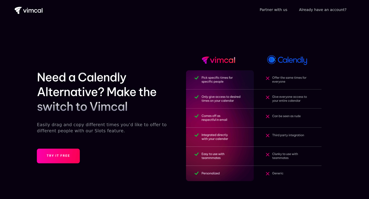 calendly-alternative · vimcal.com from Vimcal