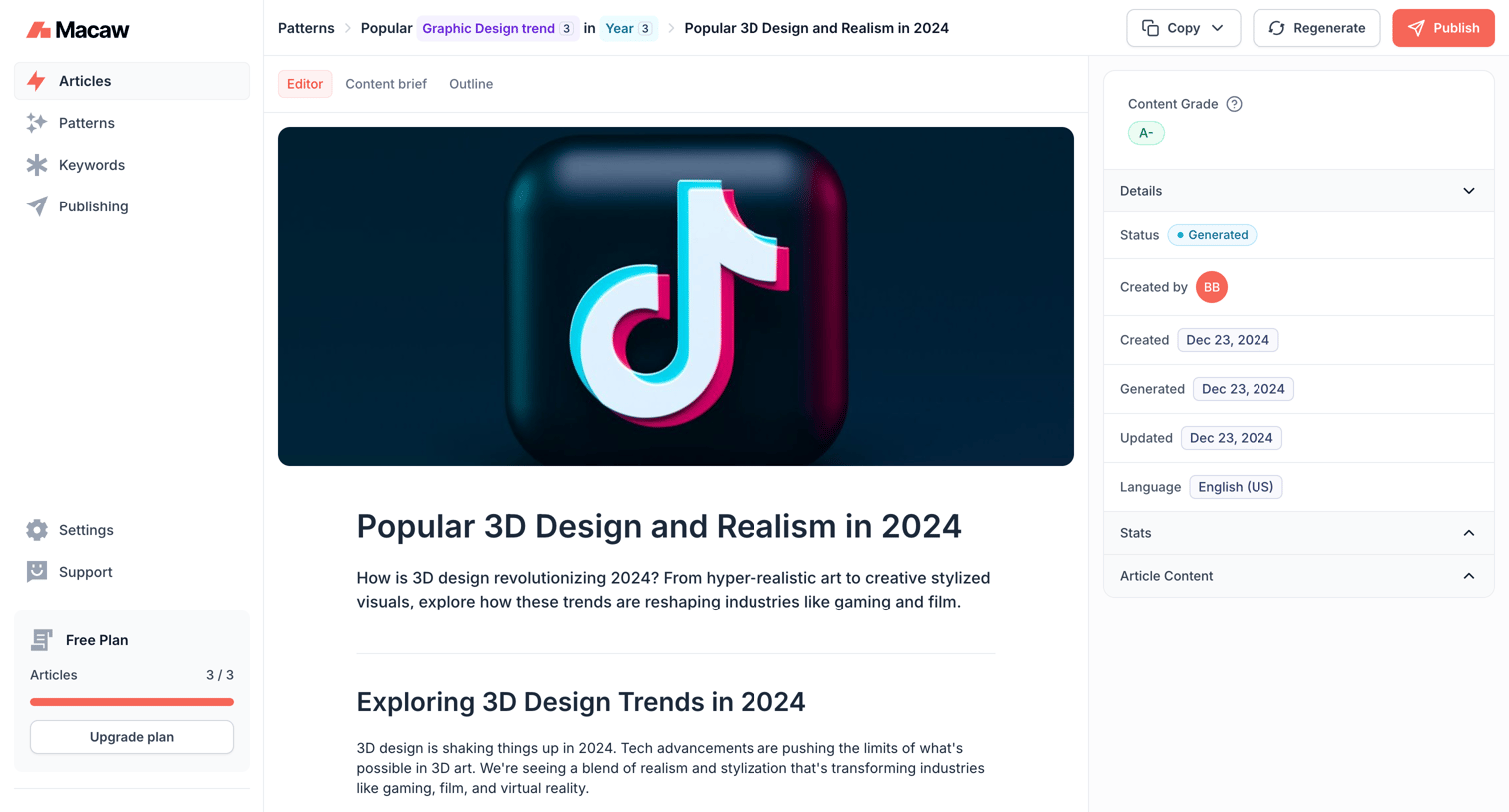 Macaw - Popular 3D Design and Realism in 2024 | Macaw screen